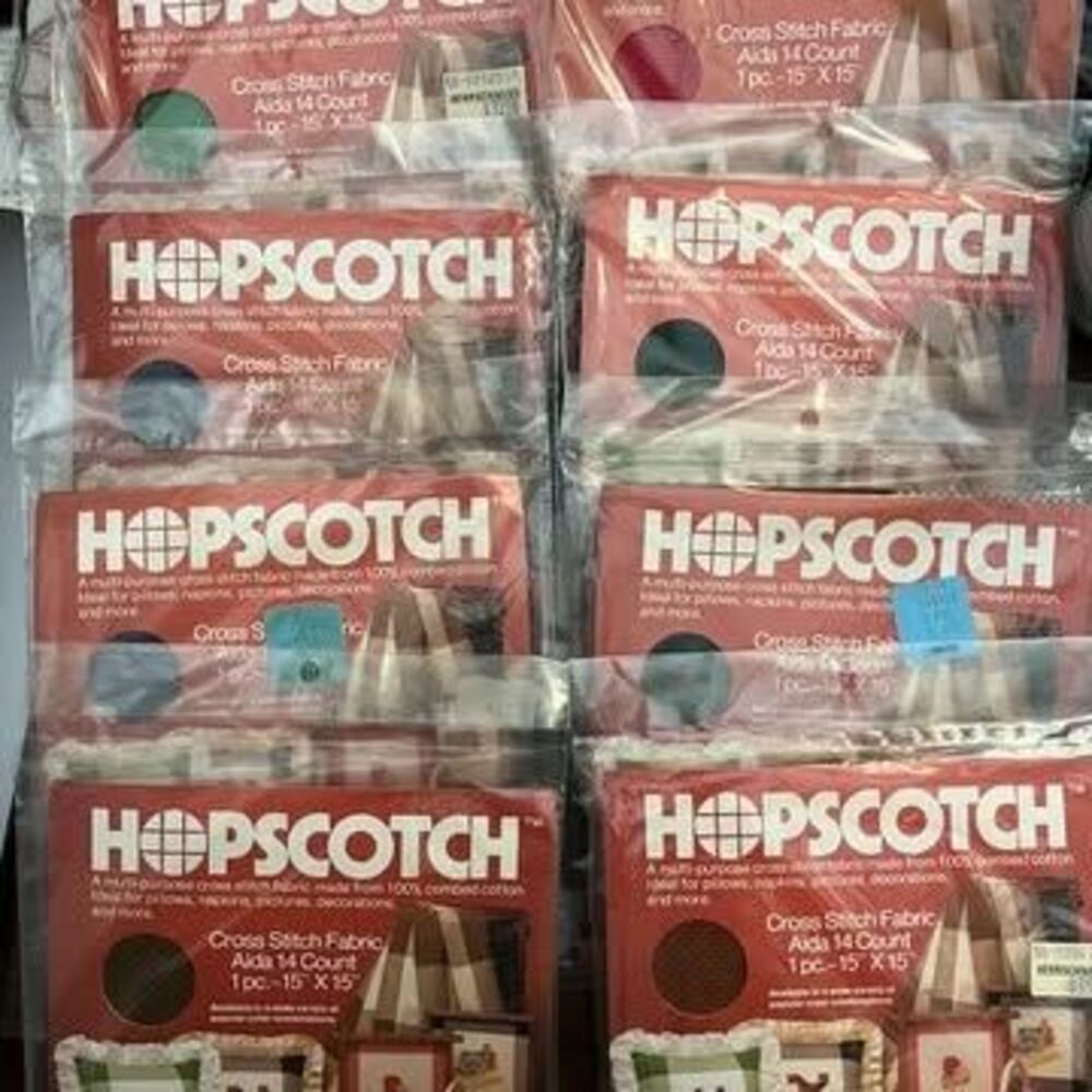 Charles Craft Hopscotch Aida 14 Count Cross Stitch Fabric - Lot of 8
